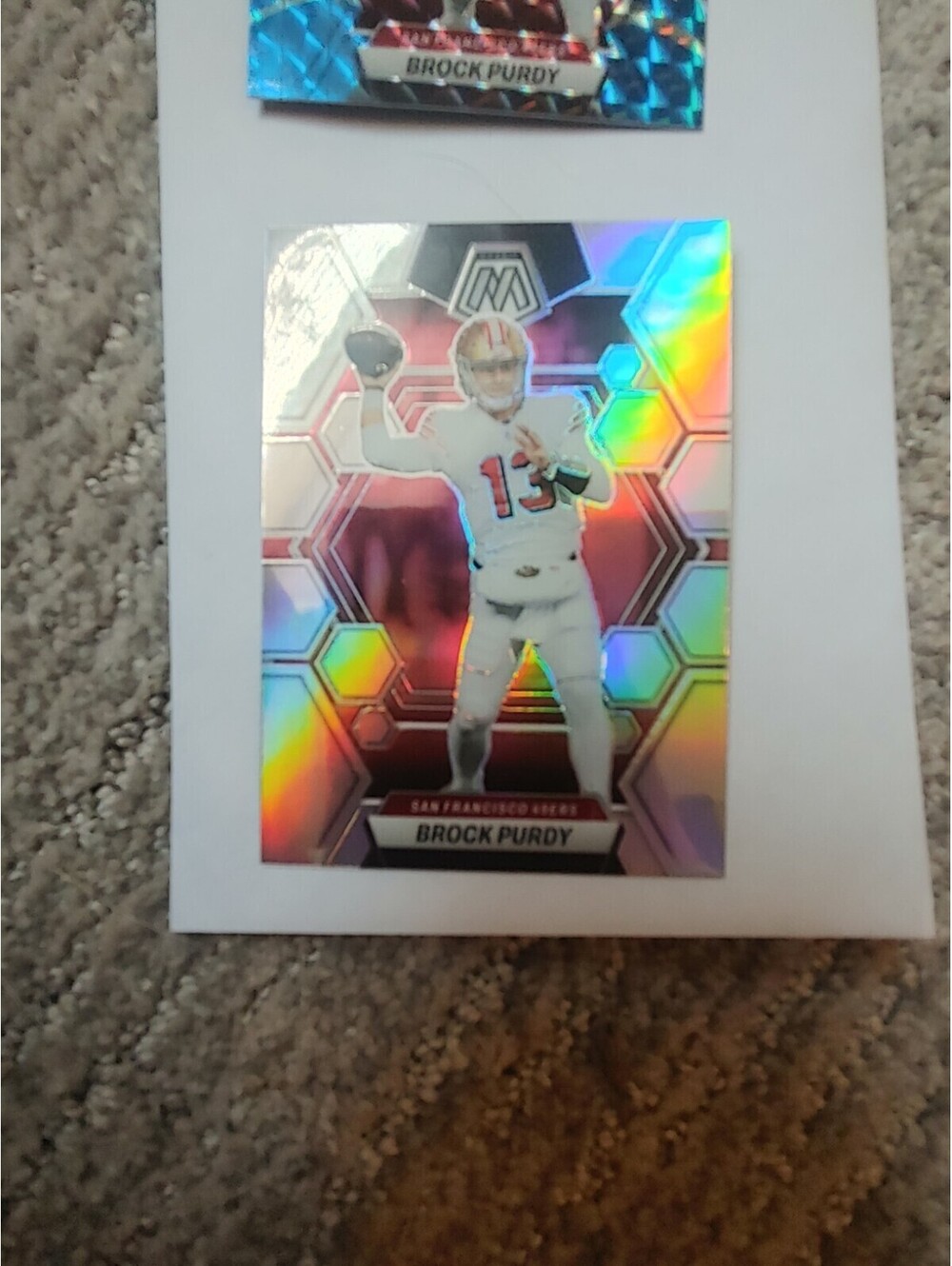 2023 Panini Mosaic Brock Purdy True Silver and Blue Reactive #211!!! 2nd Year
